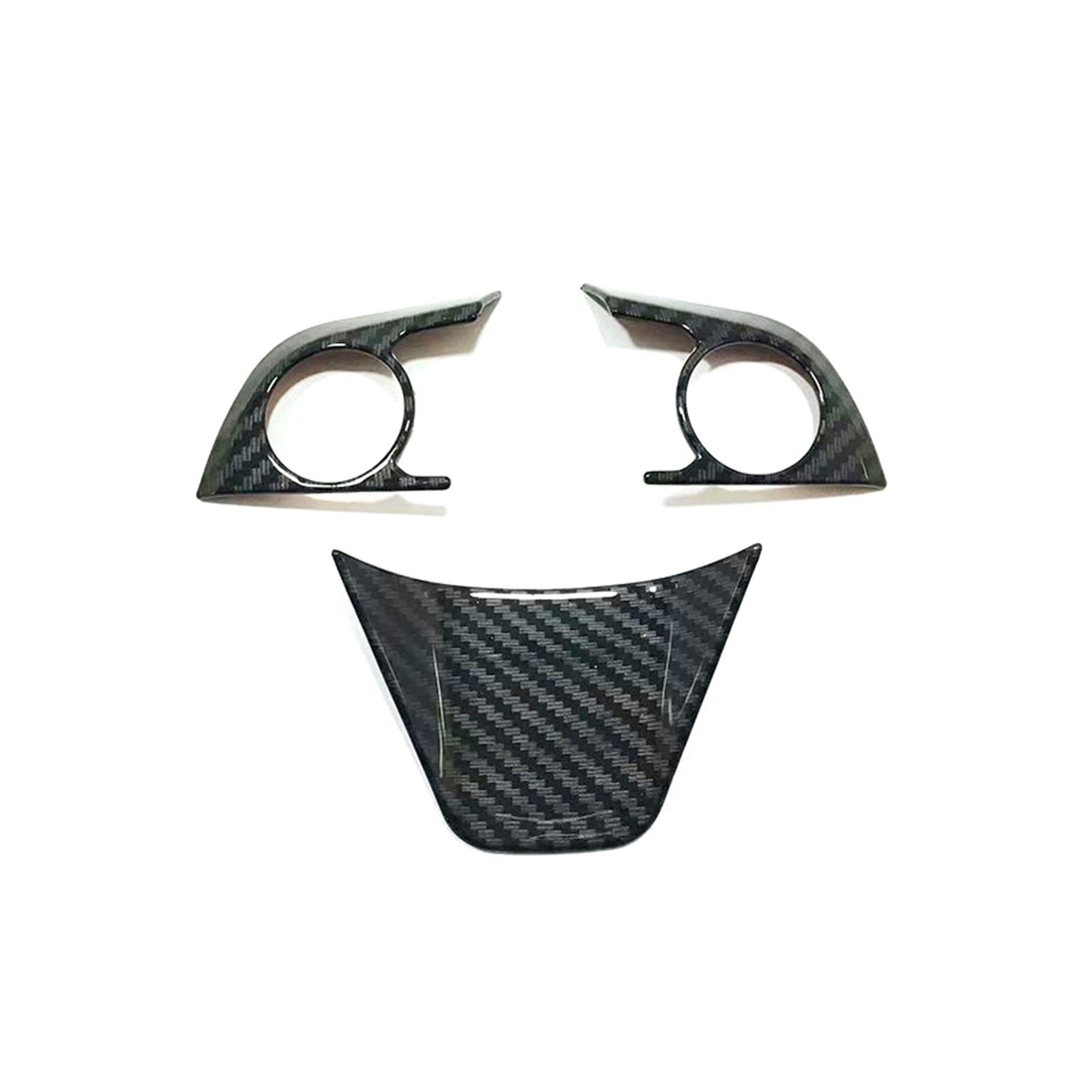 QRMZJF ABS ABS-Innenverkleidung for Lenkradtasten, for RAV4, 2019 2020, 3-TLG. Lenkrad-Dekorationsaufkleber(Carbon Fiber Look) von QRMZJF