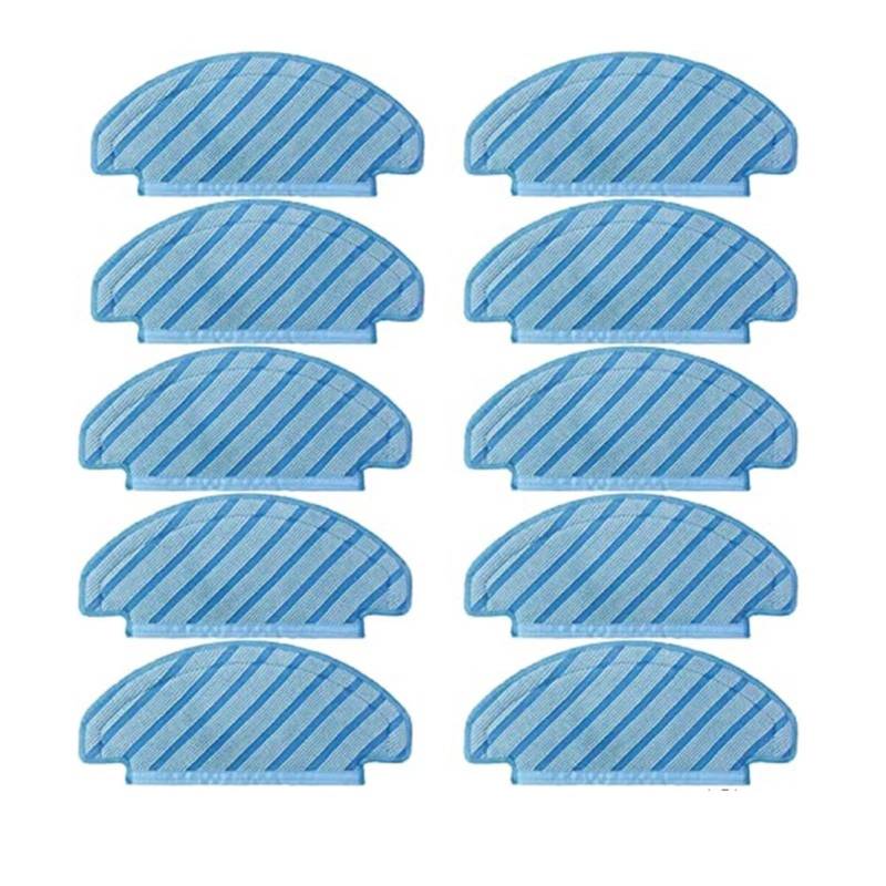 QRMZJF Lappen-Mopp-Tücher-Pads, for Ecovacs, for Deebot OZMO T8 AIVI T8 Max T9 Max N8 N8 Pro Roboter-Staubsauger-Mopp-Tuch-Zubehörteile Staubsauger-Wischtuch(for T8-10pcs) von QRMZJF