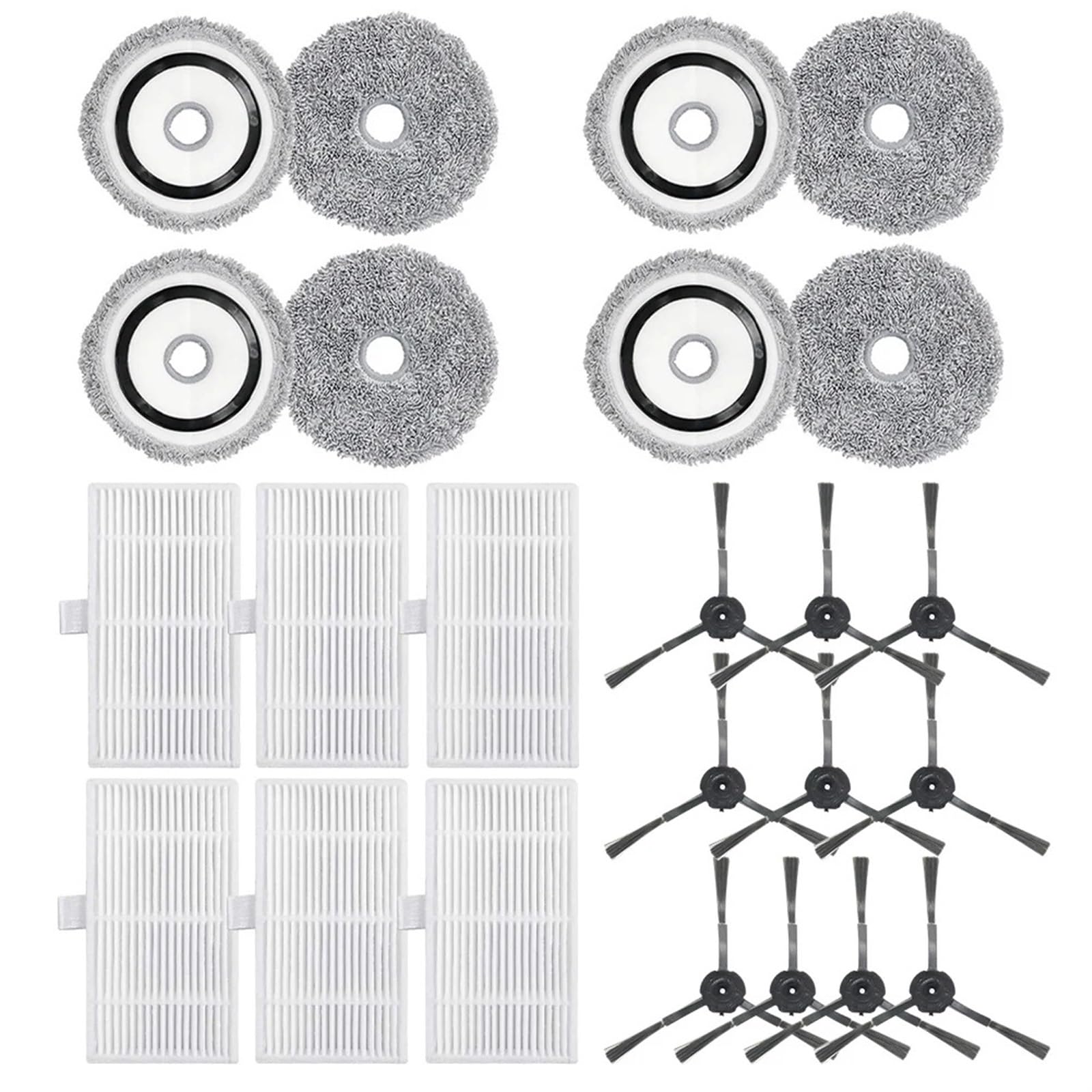 QRMZJF Mop Pads Filter Seitenbürste Teile, for Uwant, U200 / U200 Pro Sweeping Roboat Staubsauger Ersatzzubehör Ersatzteile Staubsauger-Wischtuch(B) von QRMZJF