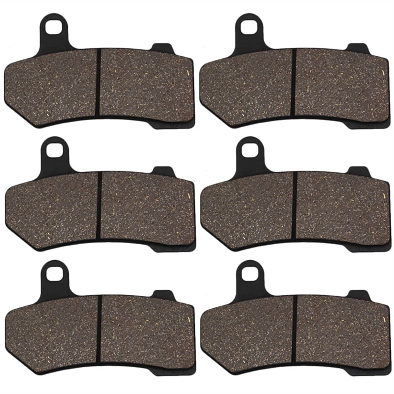 QRMZJF Motorrad-Bremsbeläge vorne und hinten, for Harley Davidson, FLHT Electra Glide Standard 2008-2010 FLHTC Electra Glide Classic 2008-2012 Motorcycle Brake Pads(3pairs) von QRMZJF