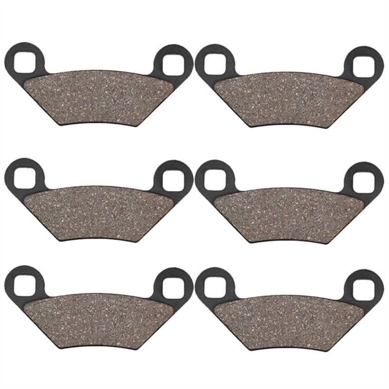 QRMZJF Motorrad-Bremsbeläge vorne und hinten, for Polaris, for Sportsman, 550 X2 2010-2014 Motorcycle Brake Pads(3pairs) von QRMZJF