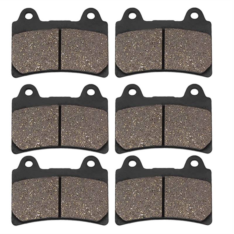 QRMZJF Motorrad-Bremsbeläge vorne und hinten, for Yamaha, XVZ 1300 Royal Star 1996 1997 1998 XVZ1300 Tour Classic 1996-2001 Motorcycle Brake Pads(3pairs) von QRMZJF