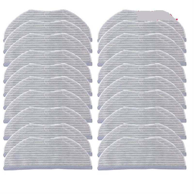 QRMZJF Waschbare Mopptücher, for Xiaomi, for Mijia G1 MJSTG1 Kehrroboter-Staubsauger, Mopp-Tuch-Pad, Ersatzzubehör, Ersatzteile Staubsauger-Wischtuch(20pcs) von QRMZJF