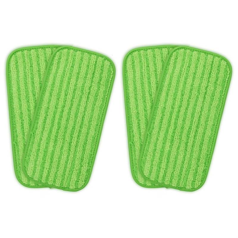 QRMZJF Wiederverwendbare Bodenwischpads for Maschinen, 12-Zoll-Mopp-Nachfüllungen, nasse Jet-Pads, waschbares Mikrofaser-Pad, Sprühmopp Staubsauger-Wischtuch(4 Pack) von QRMZJF