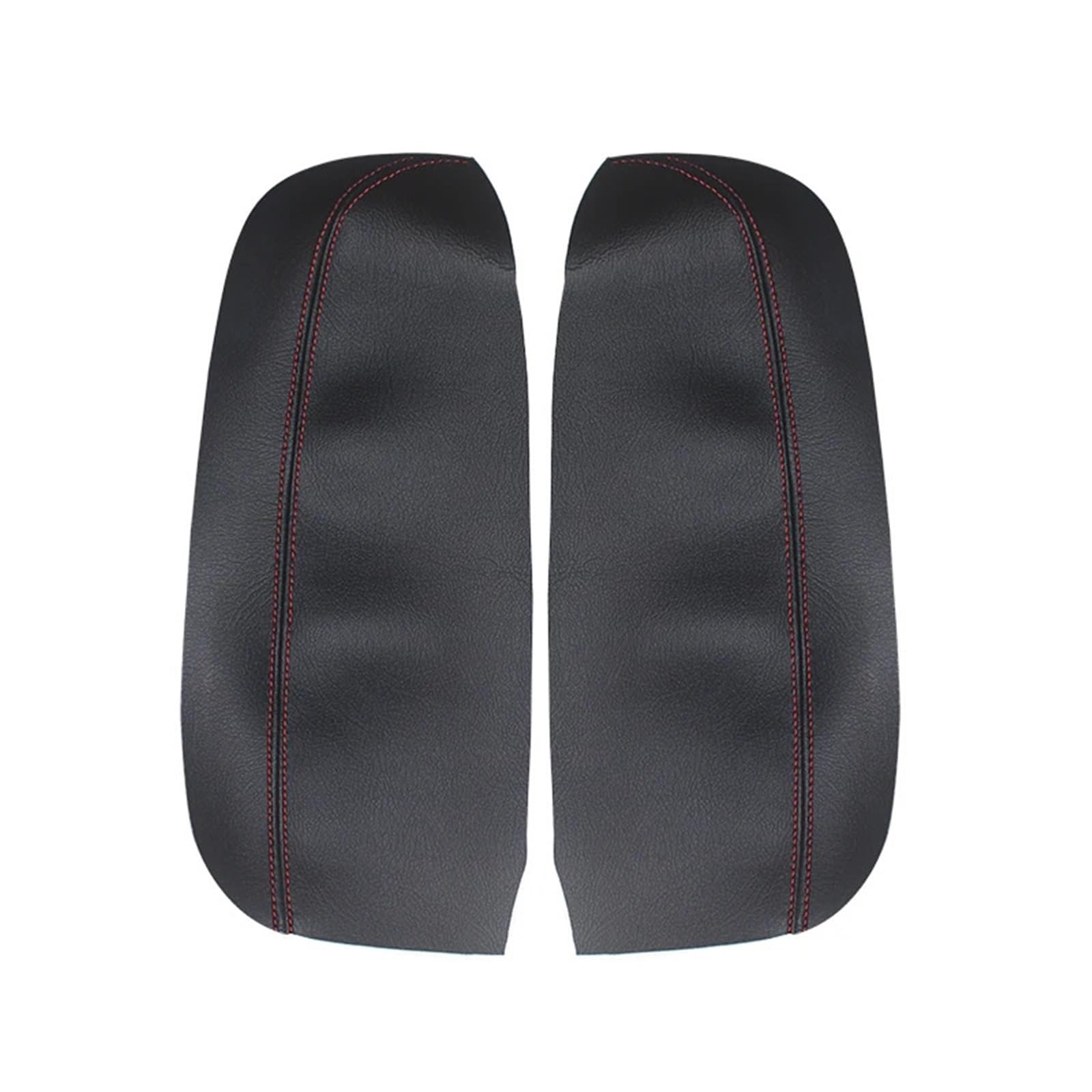 QRMZJF for Acura, for RDX 2007 2008 2009 2010 2011 2012 2 Stück Auto weiches Leder Vordertür Armlehne Panel Abdeckung Innenaufkleber Dekor Armlehnenverkleidungen für Autotüren(Black-red line) von QRMZJF