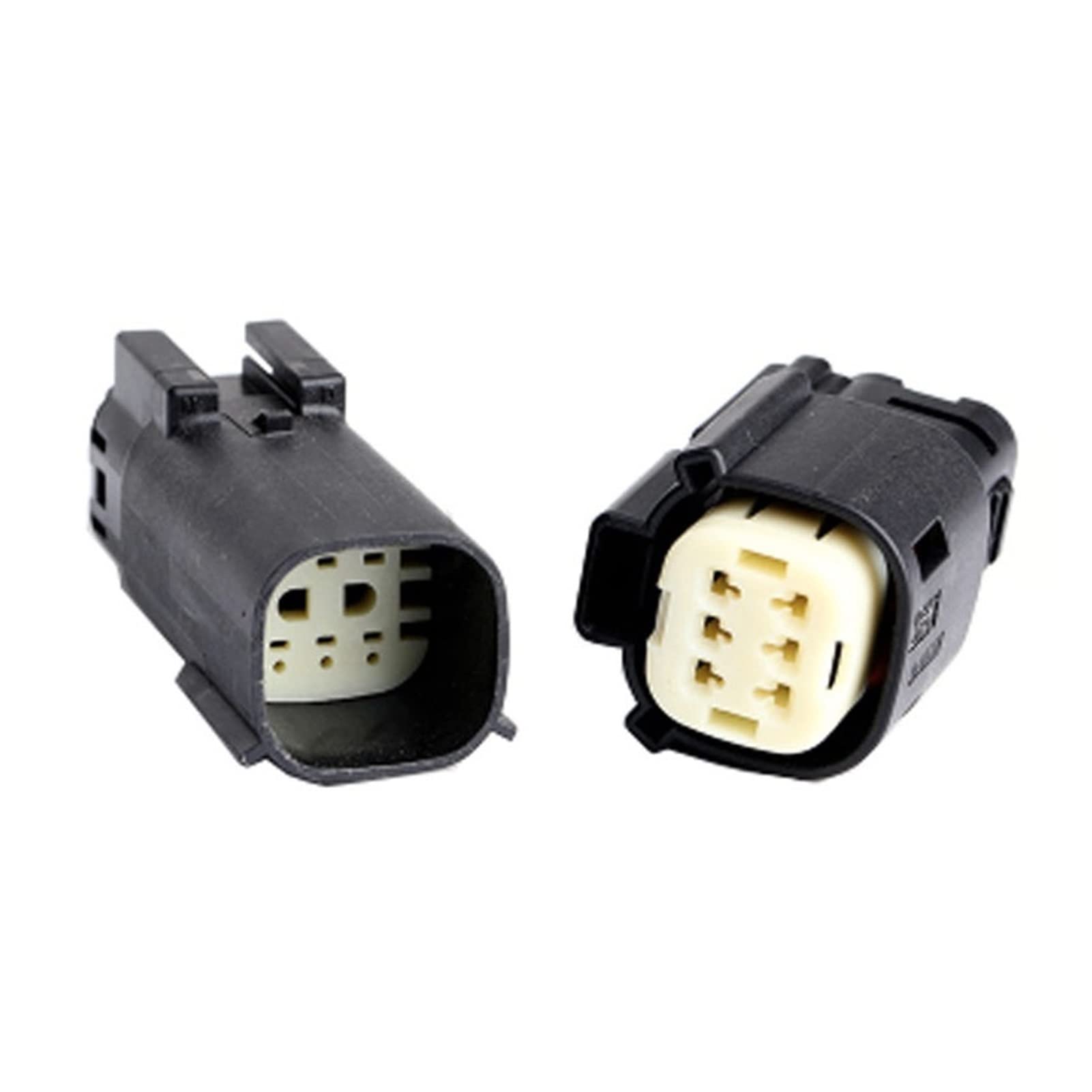 1/2/10/20/20 Sätze 5 6 Pin Molex Automotive Verdrahtung Steckdose Männliche weibliche wasserdichte Schwarze Steckverbinder Compatible with F~rd Mondeo 33472-0606(6p Female andmale,1 Set_6P) von QSBVSO