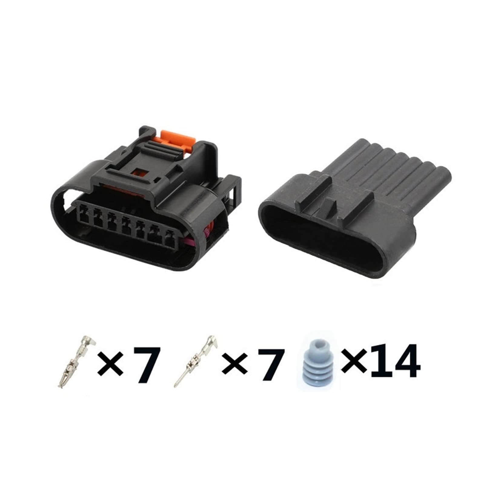 1/2/5/10 Sets 7 Pin Auto Elektrischer Kabelbaum Stecker wasserdichte Kabelverdrahtungsbuchse Compatible with Che~rlet Cruze Bek Hideo PP10000888(6p Female Male,10 Sets_7P) von QSBVSO