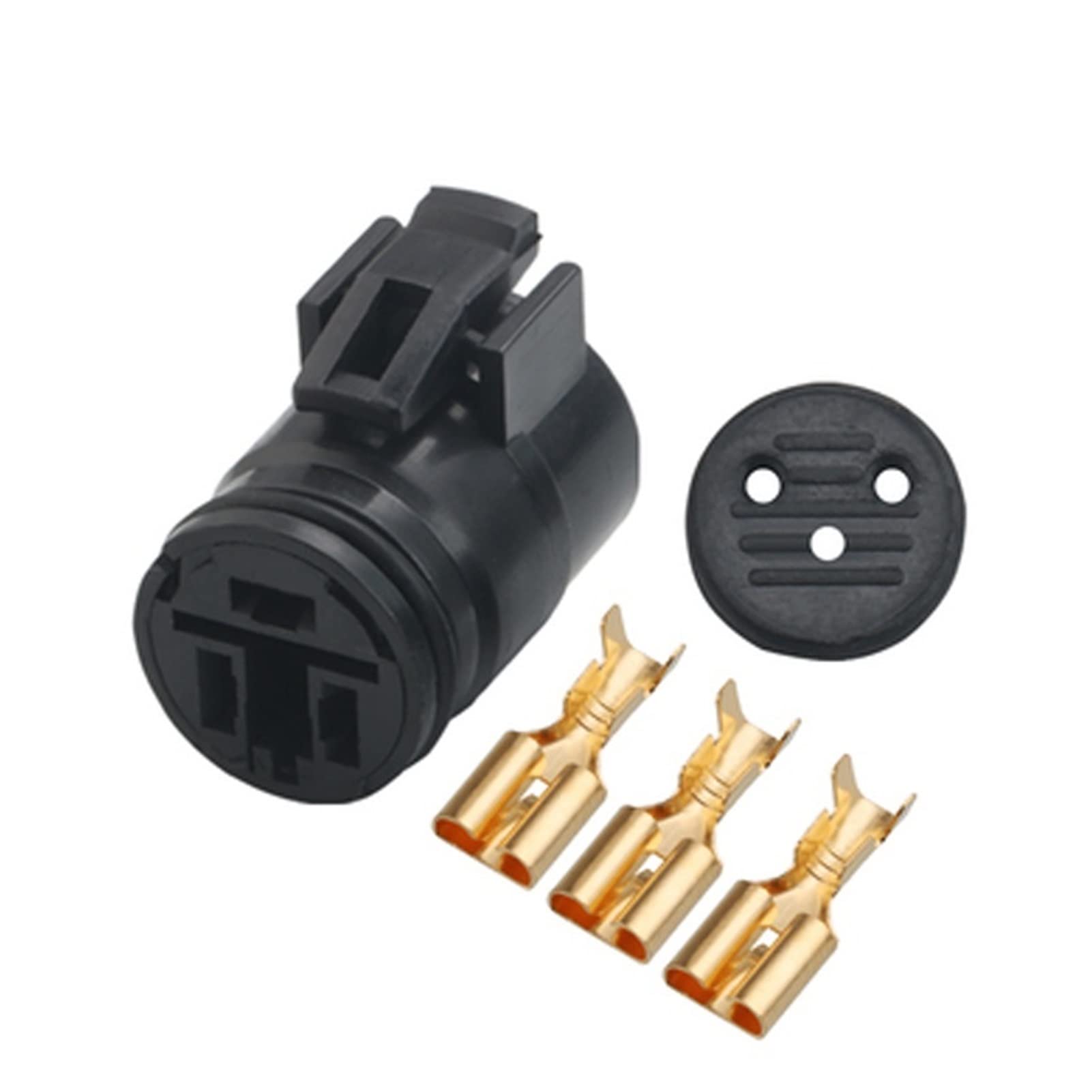 1/5/10/20/50 / sätze 6.3 Mm 3. Pin Auto Wasserdichter Kabelstecker Runder Lichtmaschine Männlicher weiblicher Stecker Compatible with Auto Mits~bishi 90980-10341(Orange,1 Set) von QSBVSO