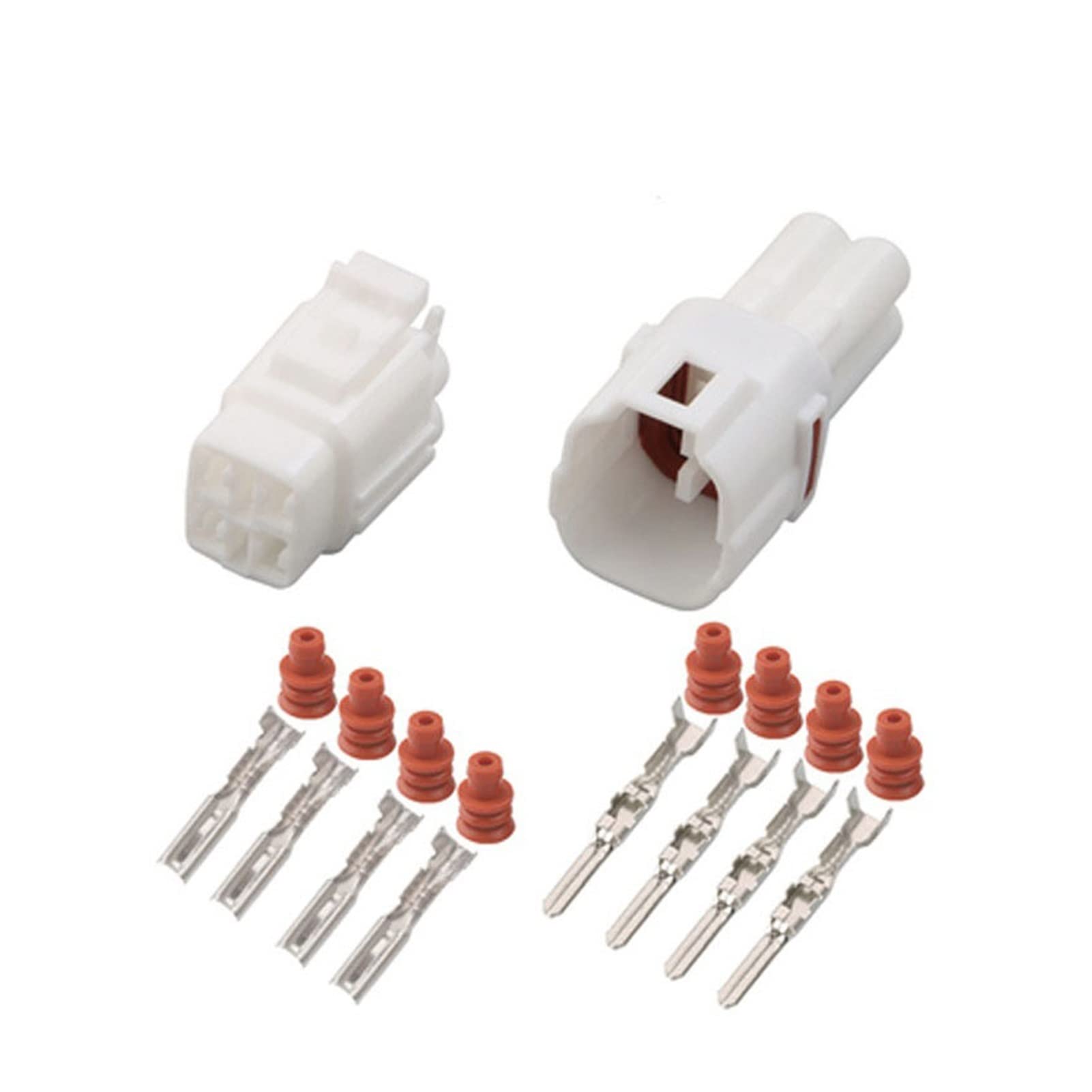 1/5/10/20 / 50sets 4 Pin Sumitomo MT090. Versiegelter Motorradverbinder Gehäuse Automotive Schwarz Weiß Verdrahtungsstecker 6180-4771 6188-0004(White,5 Sets) von QSBVSO