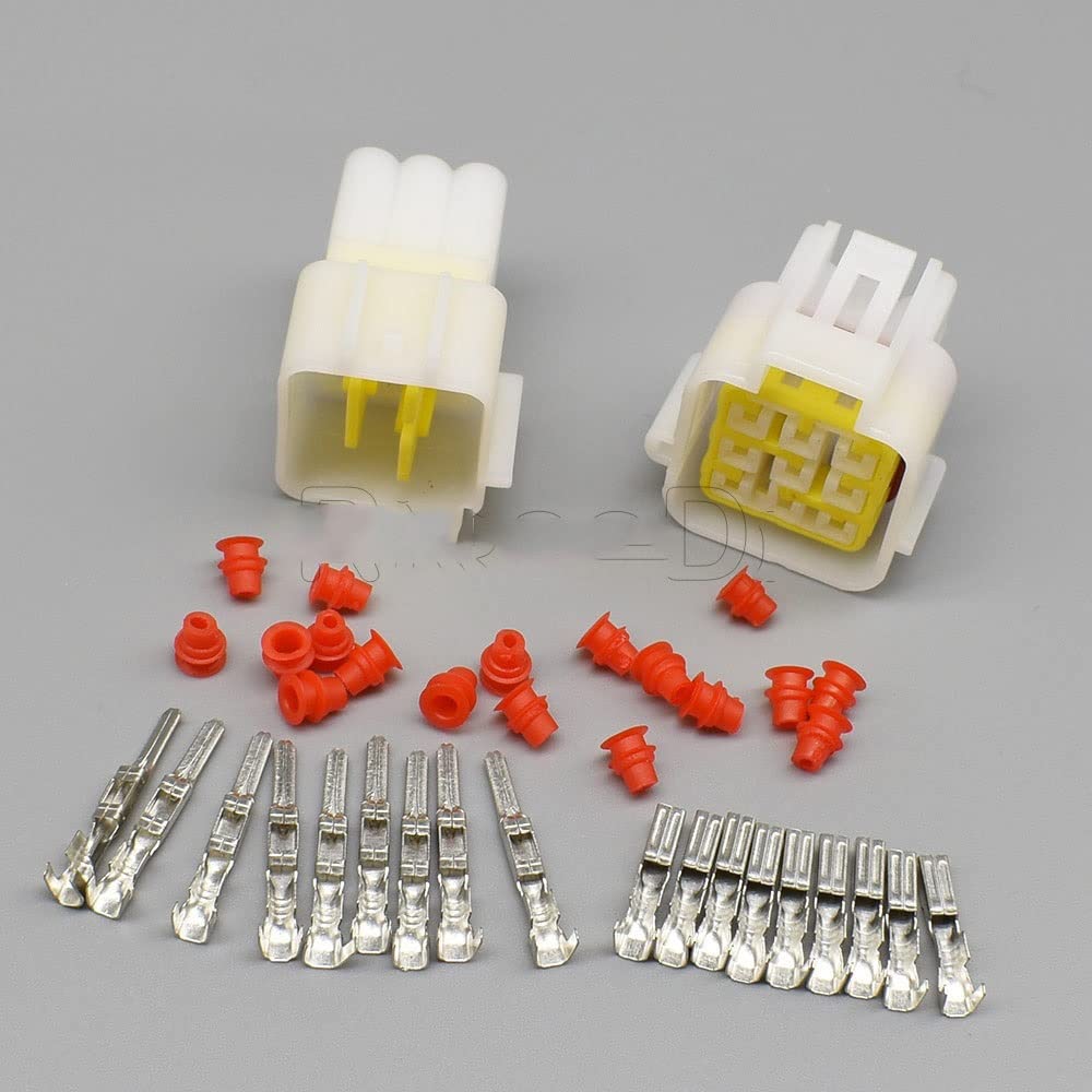 1/5/10/20Kits Furukawa snowy 2.3 Serie 2/3/4/6/8/9/16Pin Männlich Weiblich Versiegelt Wasserdicht Auto Stecker(9Pin ale female,5Sets) von QSBVSO