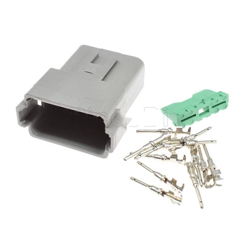 1-10 Kits deutsch. Dt. Serie 12 Stift Wege männliche weibliche wasserdichte elektrische Drahtverbinderstecker DT06-12S DT04-12P 22-16AWG. compatible with das Auto(Male set,1Set) von QSBVSO