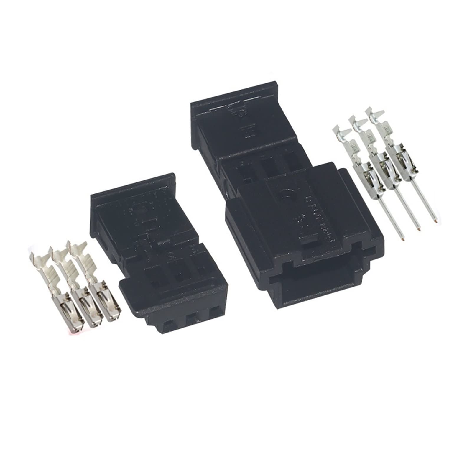 1-20 Sätze 3-Pin-Auto-Stereo-Anschlussauto-Lautsprecher-Stecker-Höhen-Regensensor-Buchse kompatibel mit VW B~W 1-968700-1 1355620-1(Male Female Set,20Sets) von QSBVSO