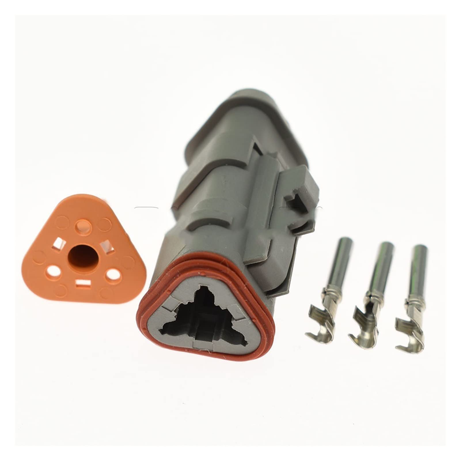 1-20 Sets Kit 1,6mm Serie 3 Pin-Auto-weiblicher männlicher Verdrahtungsanschluss DT04-3P-E008 DT04-3S-E008 Auto-Pumpe-LKW-Düse Dichtungsbuchse(Female Set,10Sets) von QSBVSO