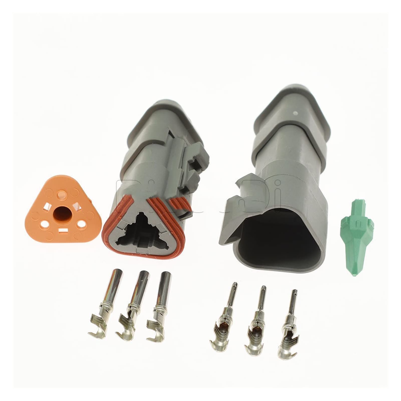 1-20 Sets Kit 1,6mm Serie 3 Pin-Auto-weiblicher männlicher Verdrahtungsanschluss DT04-3P-E008 DT04-3S-E008 Auto-Pumpe-LKW-Düse Dichtungsbuchse(Male Female set,1Set) von QSBVSO