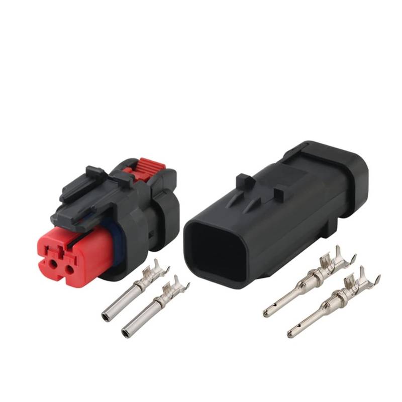 1-20SETS 2 PIN 776427-1 776428-1 wasserdichte männliche weibliche Steckverbinder Compatible with Bagger Nockenwellensensor Motor Injector 776522-1(Male Female Set,1Set) von QSBVSO