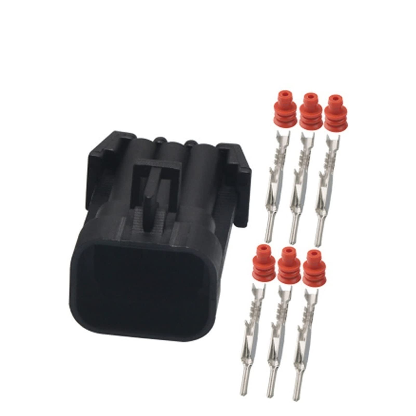 1 Satz 6-poliger Metri Pack GT wasserdichter Kfz-Kabelstecker 150 weiblich männlich Stecker 12052848 12124107(Dark Grey,1 Set of Male) von QSBVSO