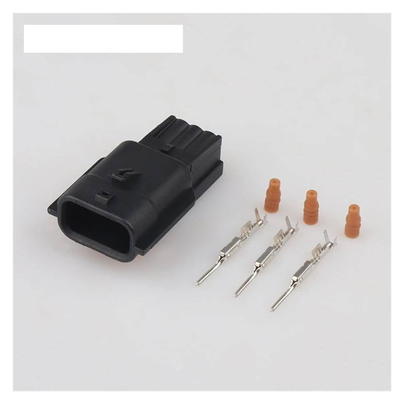 1 Set 3 Pin Automobil Wasserdichte Stoßstecker Elektrischer Drahtverbinder Compatible With Auto Männliche Buchse 7283-8852-30 7282-8852-30(Army Green,1 set of male) von QSBVSO