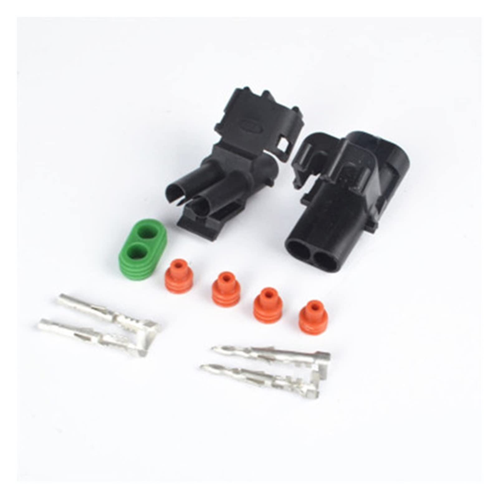 1 Set. 1p / 2p / 3P / 4P / 6P Wetter-Pack 2.5-Serie WeatherPack Auto Wasserdichtes elektrisches Drahtkabel 2-Pin-Wege-Stecker-Stecker 18-14 GA(2P) von QSBVSO