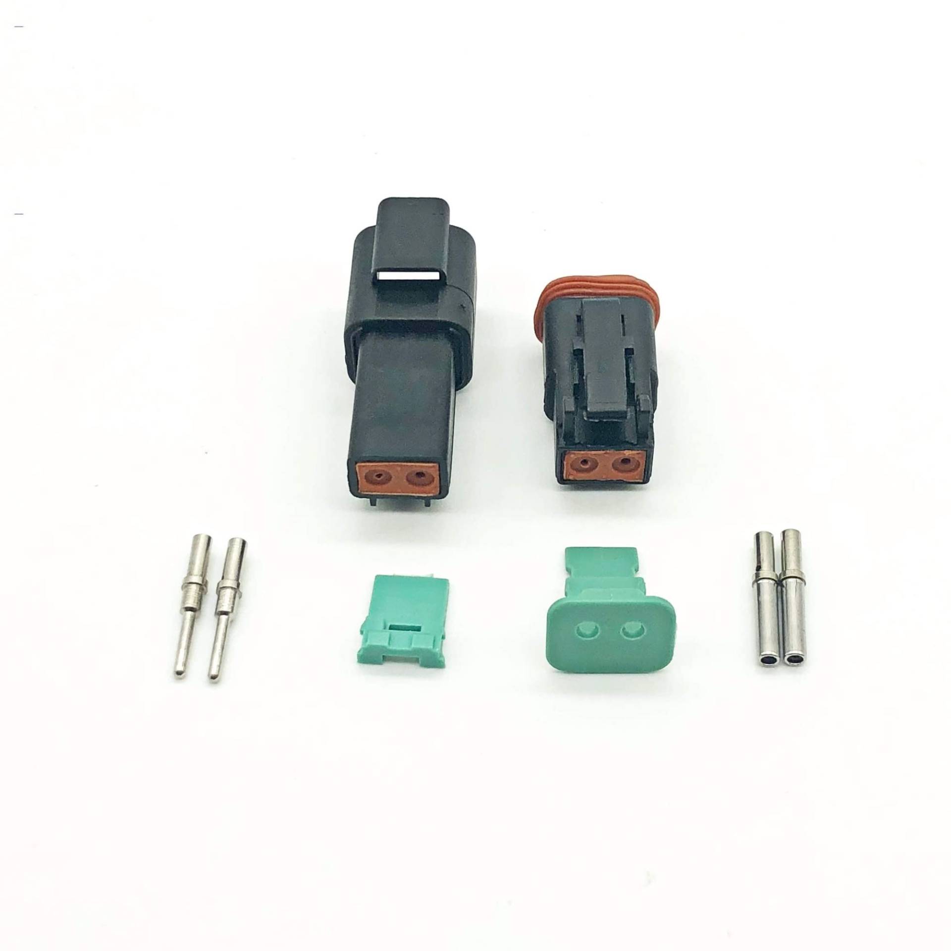 1 Sets Deutsch. Dt 2 3 4 6 8 12 Stift männlicher weiblicher automatischer automatischer wasserdichter Stecker Automotive versiegelter Stecker mit festen Pins Größe 16-20 Awg.(2P Black) von QSBVSO