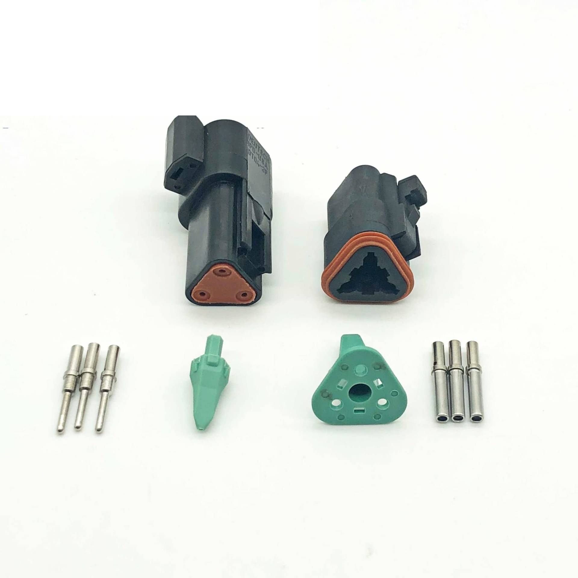 1 Sets Deutsch. Dt 2 3 4 6 8 12 Stift männlicher weiblicher automatischer automatischer wasserdichter Stecker Automotive versiegelter Stecker mit festen Pins Größe 16-20 Awg.(3P Black) von QSBVSO