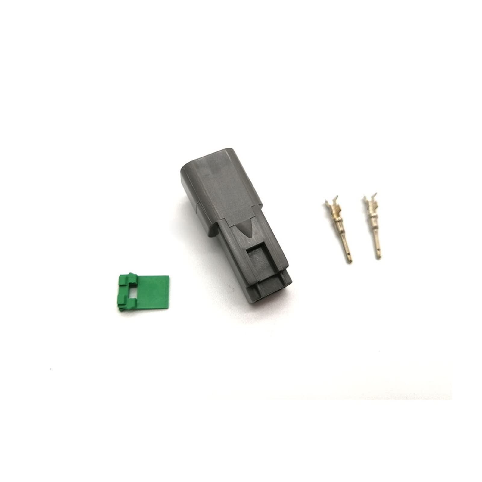 10 Satz 2pin. DT06-2S DT04-2P. Wasserdichter elektrischer Automobildraht 14-18 Awg. Grau Compatible with English Connector Motor Car(2P Male,30Pcs) von QSBVSO