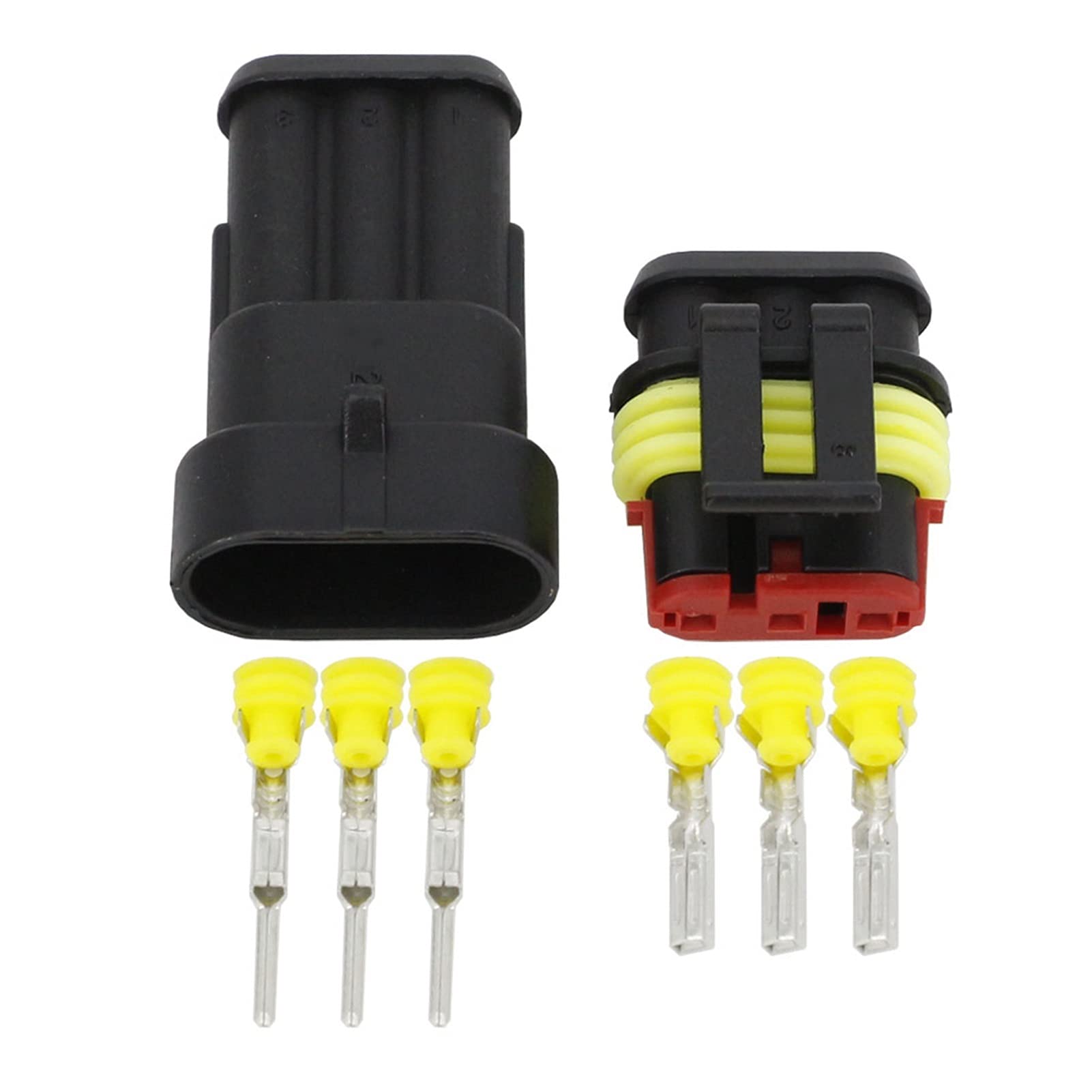 100 Sätze 3 Pin 1.5 ConnectorsWaterproof Elektrischer Kabelanschluss DJ7031-1.5-11/21. Xenon Lampenverbinder Automobil von QSBVSO