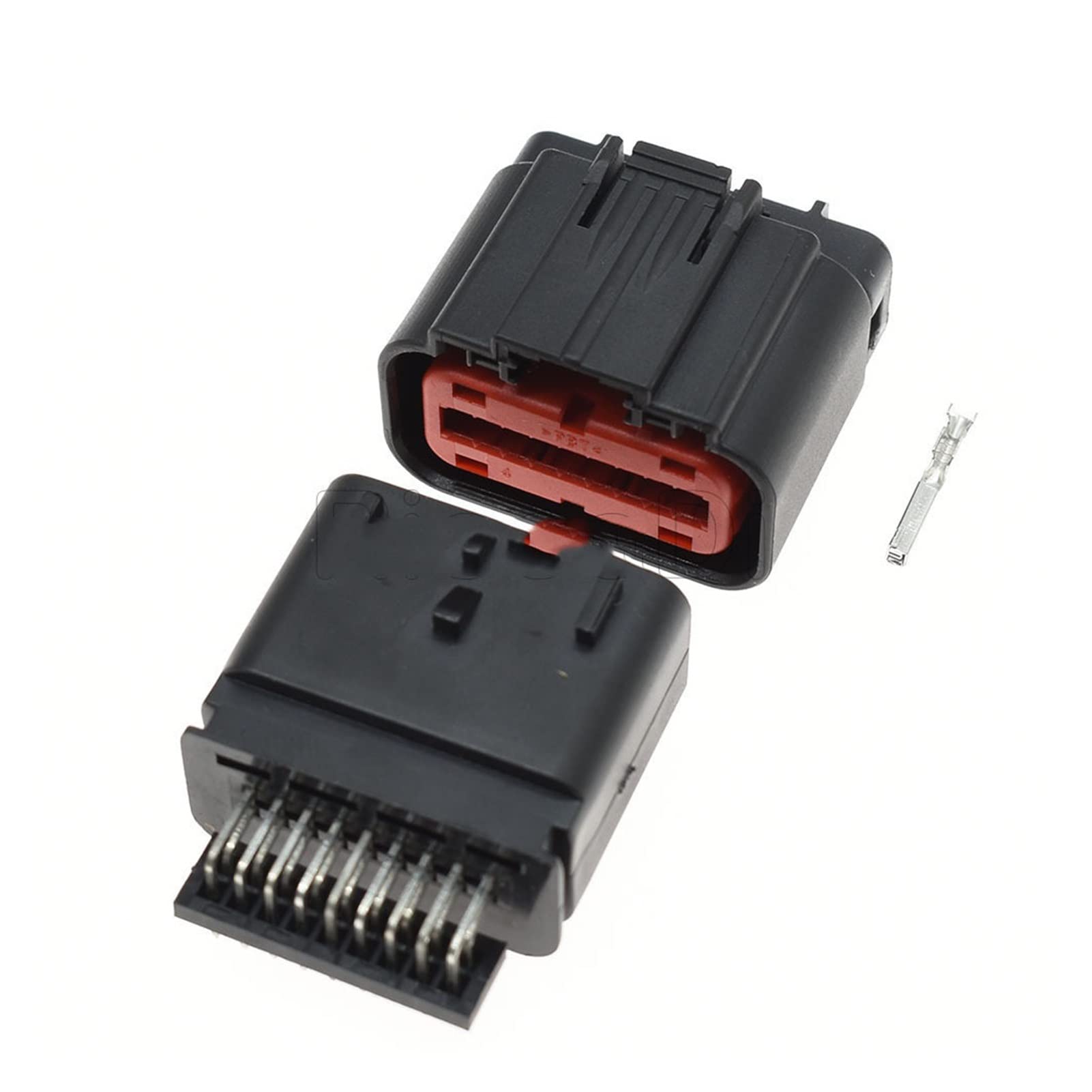 2-5 setzt 18 Pin ECU Sockel Automotive Luftstromzählerstecker Angemessen Kreuzfahrtverbinder Compatible with La~d R~ver F~rd 1488533-6 1488533-5(Black Male Female,5Sets) von QSBVSO