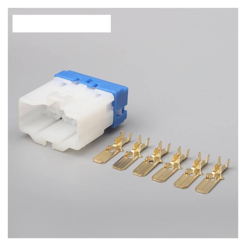 2 Sätze 6 Pin Ampere Auto Elektrischer Kabelanschluss Gebläse Geschwindigkeitsregelwiderstandstecker Compatible with Vw B~W. A~di Toy~TA. Nissn und PH772-06015.(Ivory,2 Set of Male) von QSBVSO