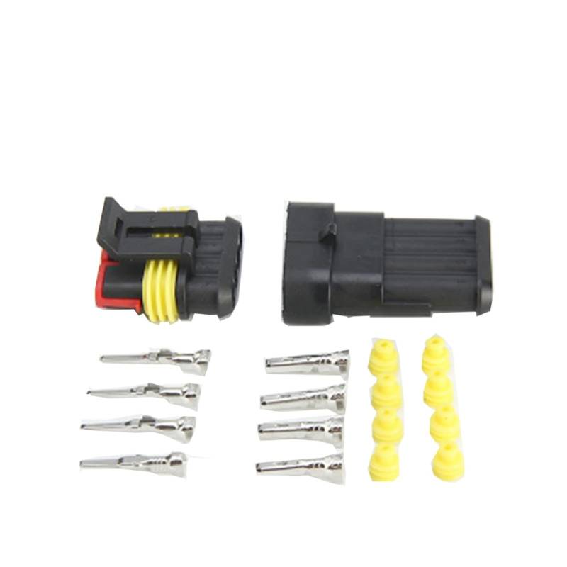 4 Pin Way. Ampere Weiblicher männlicher super dichter wasserdichter elektrischer Kabelsteckerstecker Compatible with Auto Auto von QSBVSO