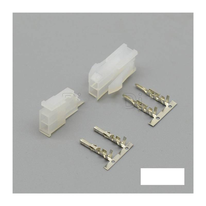 5-50Set 5557 5569 5559 2Pin Zweireihiger transparenter schwarzer Molex 4.2 ATX. Männlicher weiblicher Anschlussstecker Compatible with Computer(55575559-2X1Y,5Pcs) von QSBVSO