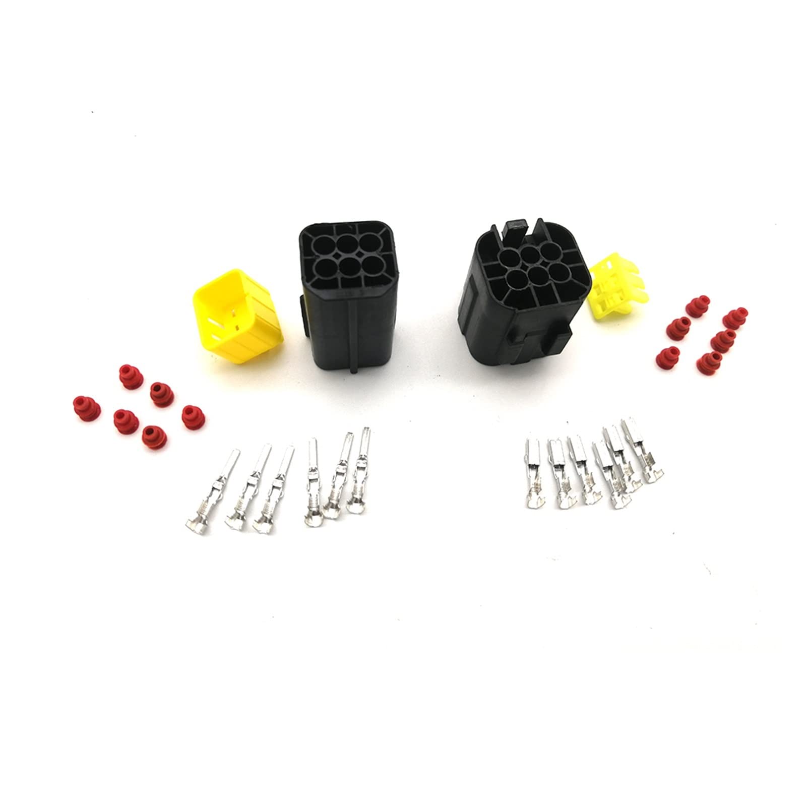 5 Set 1,8mm. 1P 2P 3P 4P 6P 8P 10P 12P Männliche weibliche elektrische wasserdichte elektrische Drahtverbinderstecker-Motorrad-Ebike-Auto(6P) von QSBVSO