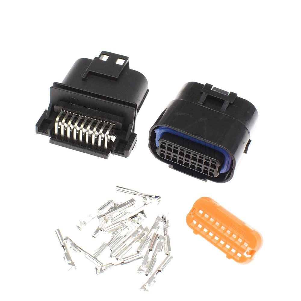 50-100sets 18 Pin/Weg ECU Standard-Pinheader-männlicher weiblicher Stecker-Gehäuse-Automobilverbinder MX23A18NF1 MX23A18SF1.(Male Female,100Sets) von QSBVSO