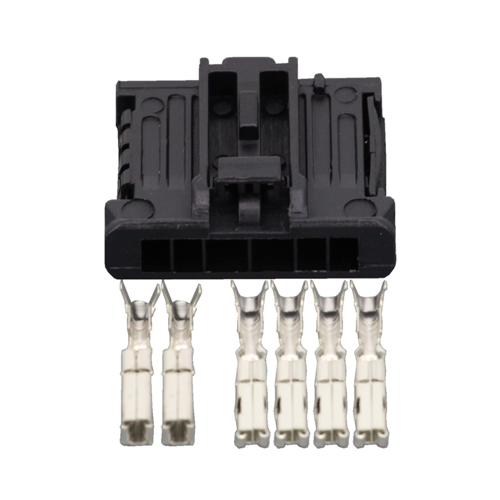 6-poliger schwarzer rechteckiger Stecker mit Terminal DJ7061-1.5-2.8-21. Auto-Stecker Compatible with Automobilverbinder(10 Sets) von QSBVSO