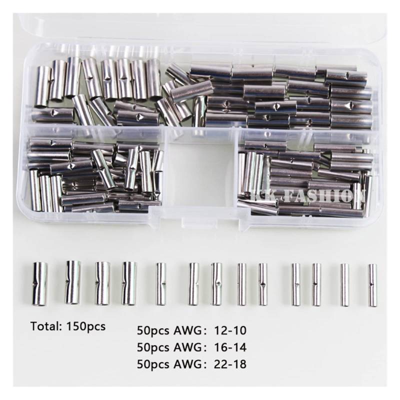 600 stücke 0.5-6.0mm2 Nicht isolierte Kupfer-Terminal-Bootlace-Ferrulenschnur-End-elektrisches Kabel Crimp-Terminals(150pcs w Interface 1) von QSBVSO