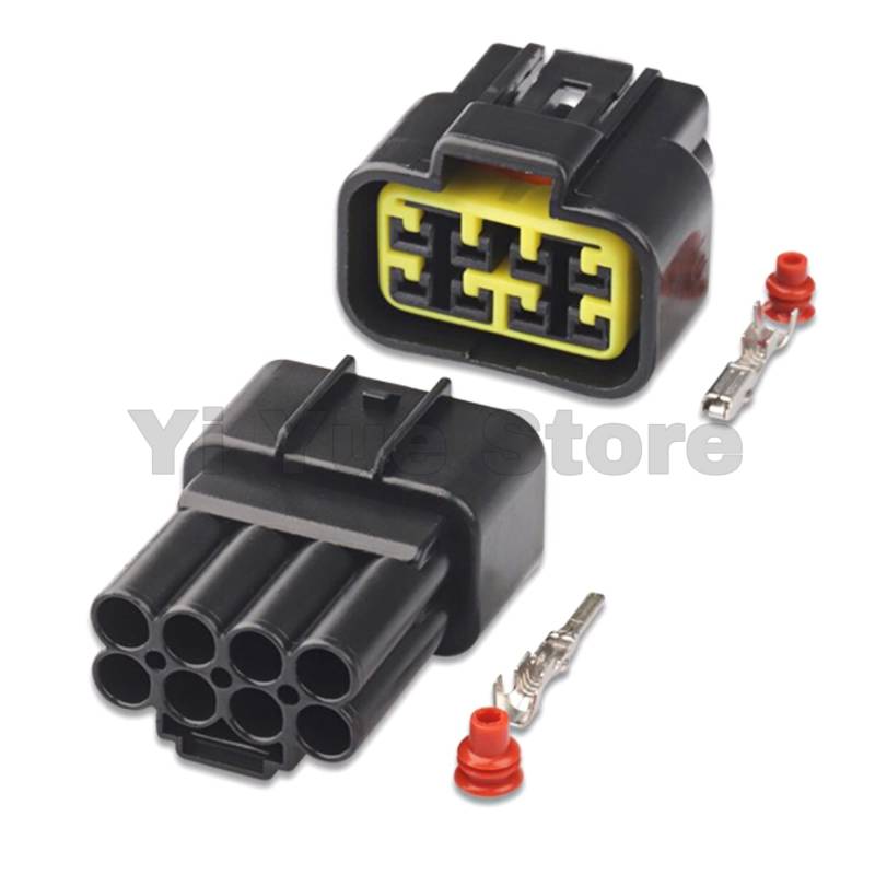 8 Pin/Way Wasserdichte elektrische Kabelanschlüsse DJ7081Y-2,3-11/21 Männlicher und weiblicher Automobilverbinder Adapterstecker FW-C-8M-B(Male and Female) von QSBVSO