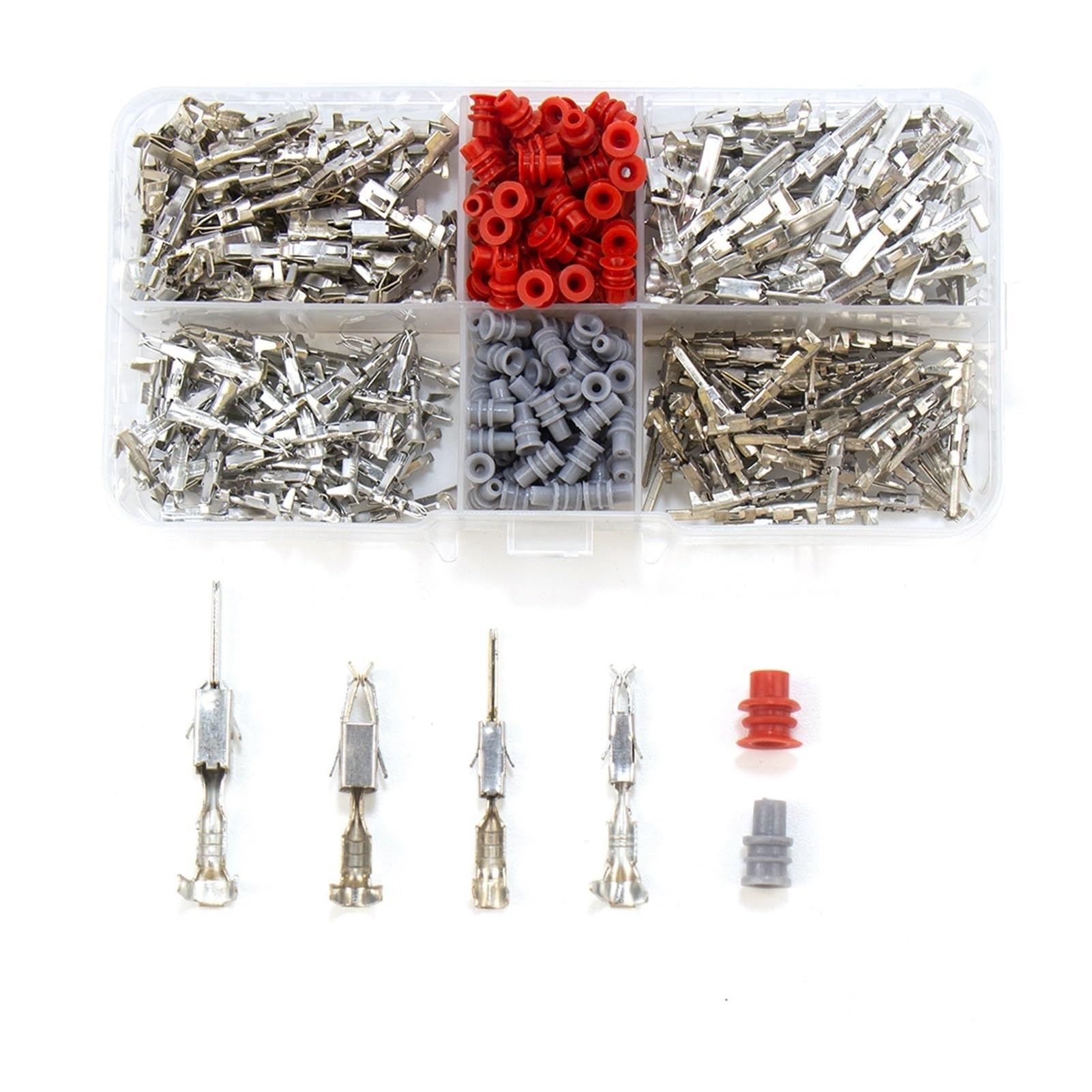 Automobilverbinder Pins 1,5/3,5mm männlich weibliche terminale Kabelbaum elektrische Auto-Ansatzdraht Crimpwerkzeug Compatible with Vw. Tyco TE.(623 615 400pcs) von QSBVSO