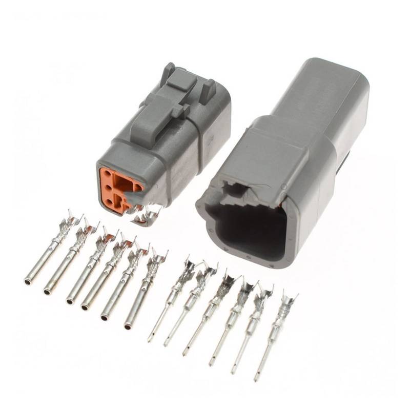 QSBVSO 1-20 Sets. DTM 6. Pin Auto-wasserdichter elektrischer Stecker-Stecker versiegelter Schrumpfkupplungsadapter DTM06-6S / ATM06-6S DTM04-6P / ATM04-6P(Male Female Set,20Sets) von QSBVSO