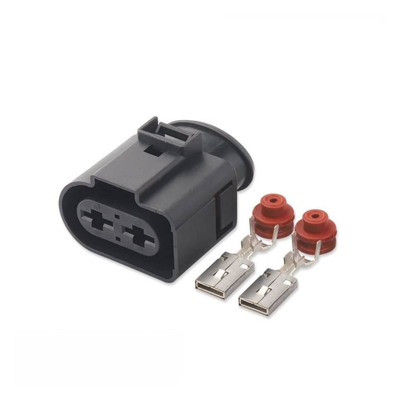 QSBVSO 1 Set 2 Pin Way wasserdichte Steckdose Automotive Kabelbaum Stecker Elektronische Power Pumpe 9,5 MM Stecker 1J 0 971 955 1J0971955 von QSBVSO