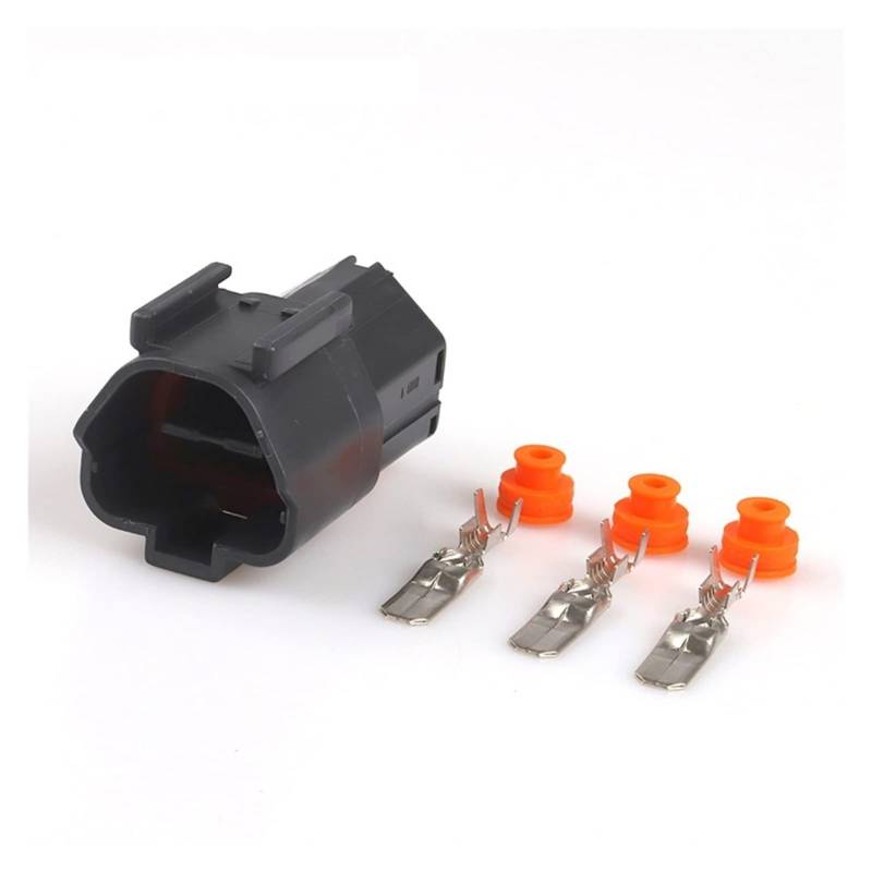 QSBVSO 1 Set 3-poliger wasserdichter elektrischer Kabelbaumverbinder 6. 3mm Männliche weibliche Stecker 7123-6234-40 7222-6234-40(Dark Grey) von QSBVSO