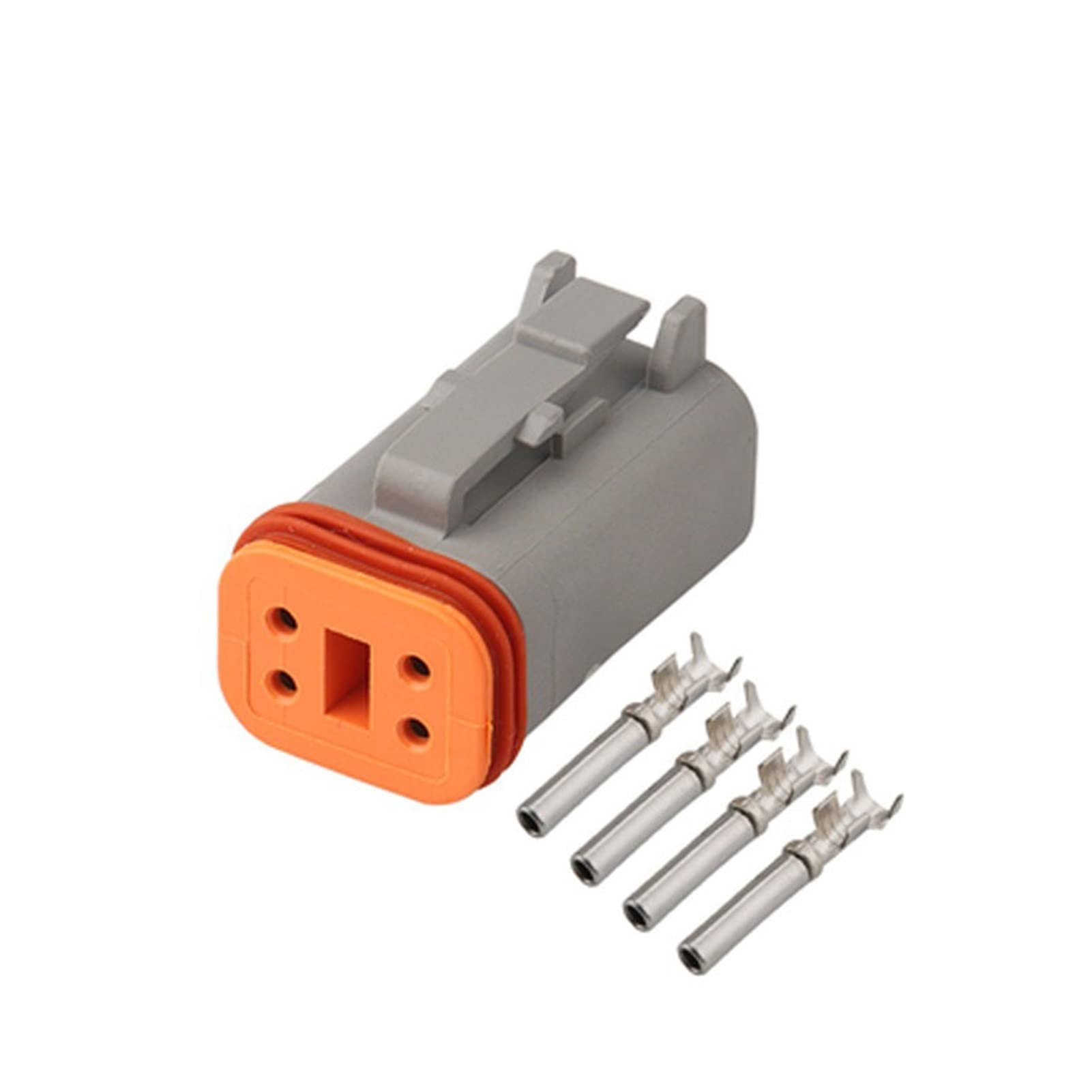 QSBVSO 1./5/10/20/50 Sätze 2/3/4/6/8/12 PIN DEUTSCH Männlicher weiblicher Stecker DT04-6P-L012. Wasserdichtes Plug-In mit festem Flansch DT04-4P-L012.(4p Female,50 Sets) von QSBVSO