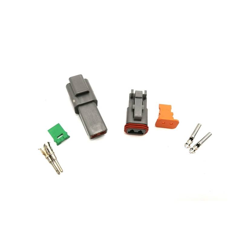 QSBVSO 10 Satz 2pin. DT06-2S DT04-2P. Wasserdichter elektrischer Automobildraht 14-18 Awg. Grau Compatible with English Connector Motor Car(2P,100Pcs) von QSBVSO