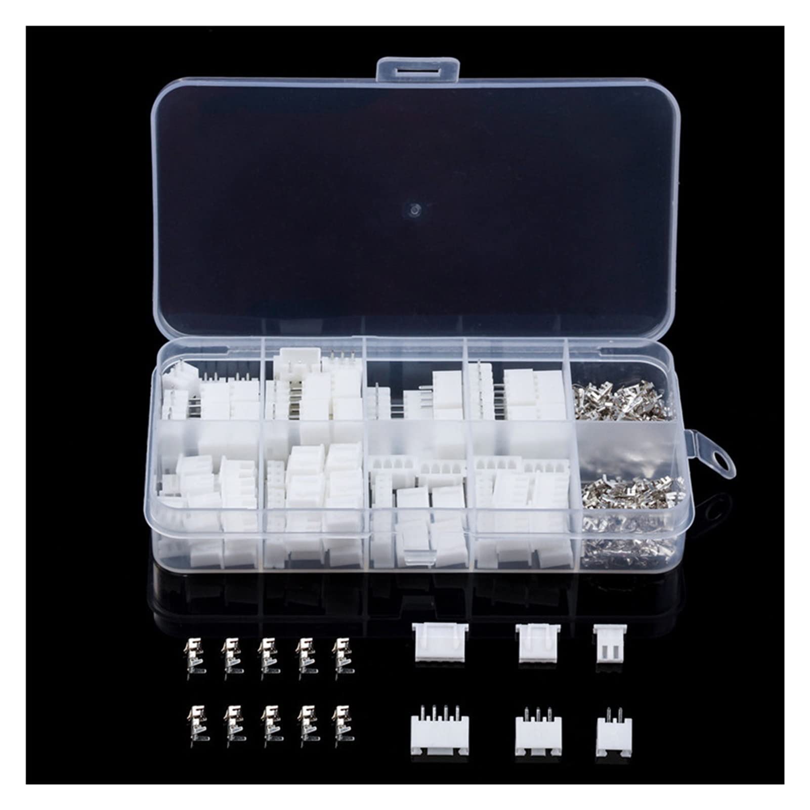 QSBVSO 150/18. 0pcs 2/3/4/5. Pins Männliche Frau Sortiert JST-XH 2.5 4-mm-Draht-weiße Gehäuseanschlüsse Set Jumper-Pin Bare Terminals Kit(180pcs 2-4pin) von QSBVSO