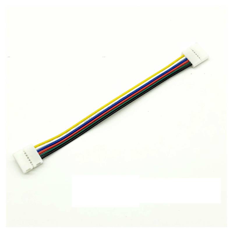 RGBWW. 6pin Streifenverbinder 12mm 5pcs / lot-Stützverbinder mit kompatibel mit RGB + CCT. Band(Double Connector) von QSBVSO