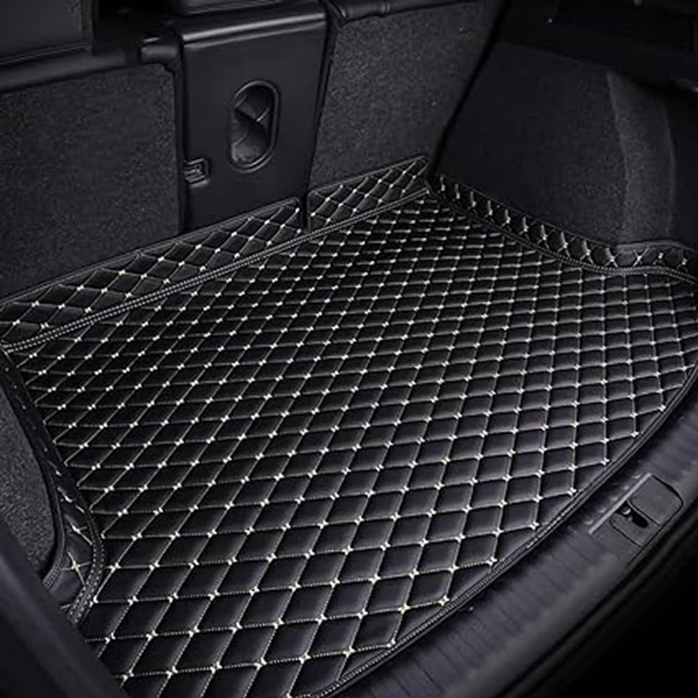 Auto Kofferraummatte für Audi Q7 7 Seats (No Slide/No Fence on Left Side) 2006-2015,Kofferraumwanne Schutzmatte Flacher Stil Kofferaummatte Matte Kratzfest Innere Zubehör,B von QSLLLY