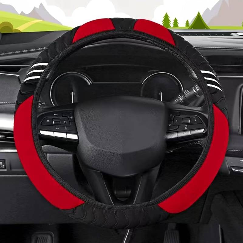 Auto Lenkradhüllen für KIA Avellav Borrego Cadenza Capital,Lenkradbezug Schutzhülle Steering Wheel Cover Lenkradschoner Verschleißfest Innenraum Zubehör,B von QSLLLY