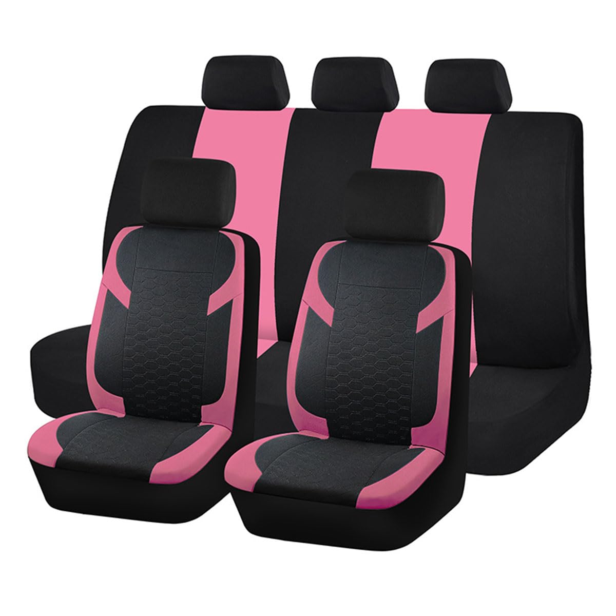 Autositzabdeckungen,kompatibel mit Peugeot 4008, kompletter Satz von Schutzvorrichtungen,6-Pink von QSNZNB