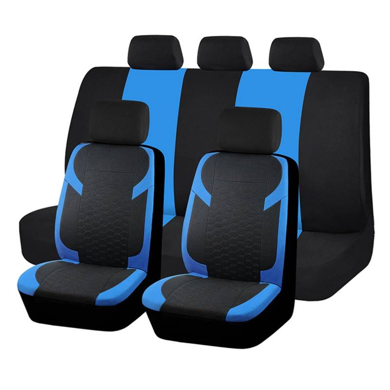 QSNZNB Autositzabdeckungen,kompatibel mit BMW X5 F15 (5seats) 2014-2018 Rear-Seats-no-Lights/Conjoine, kompletter Satz von Schutzvorrichtungen,4-Blue von QSNZNB