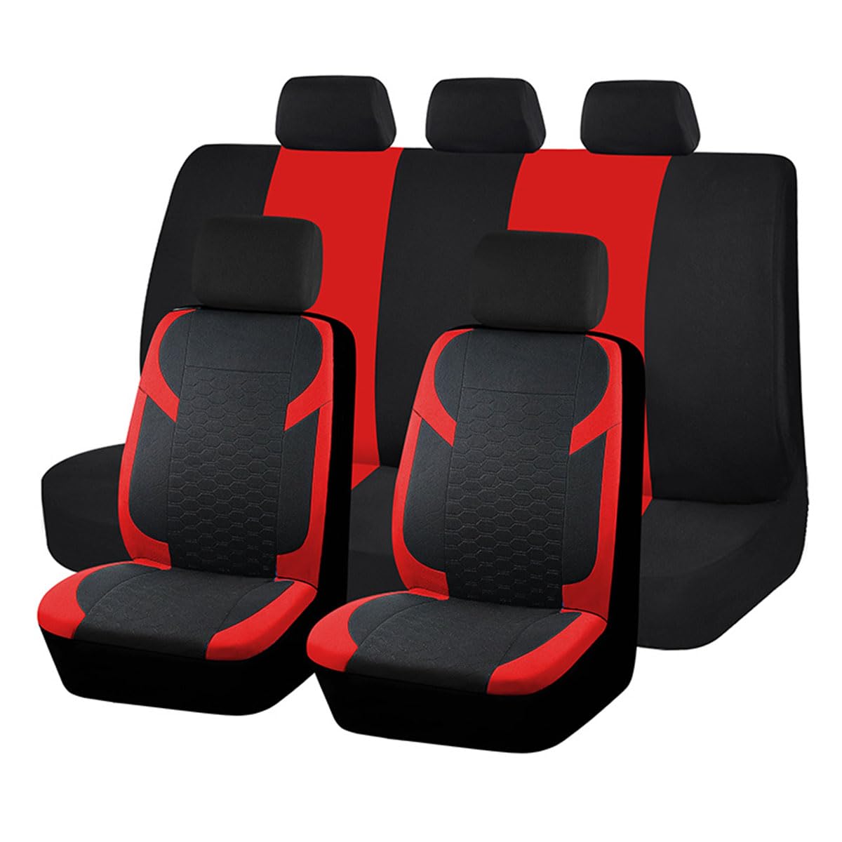 QSNZNB Autositzabdeckungen,kompatibel mit Citroen C4 Airc, kompletter Satz von Schutzvorrichtungen,5-Red von QSNZNB