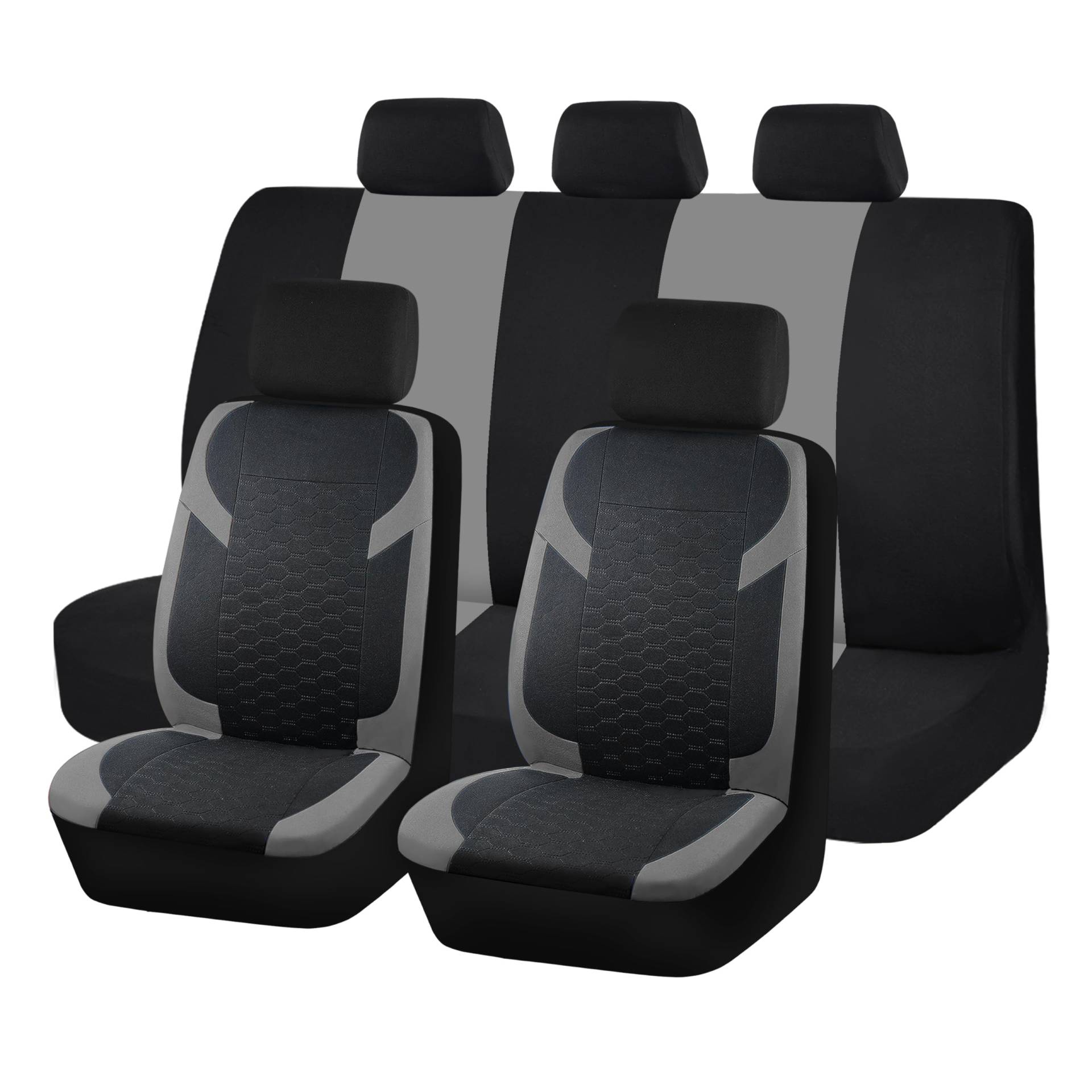 QSNZNB Autositzabdeckungen,kompatibel mit Mercedes-Benz GLA SUV (H247) 2020-2023, kompletter Satz von Schutzvorrichtungen,2-Grey von QSNZNB