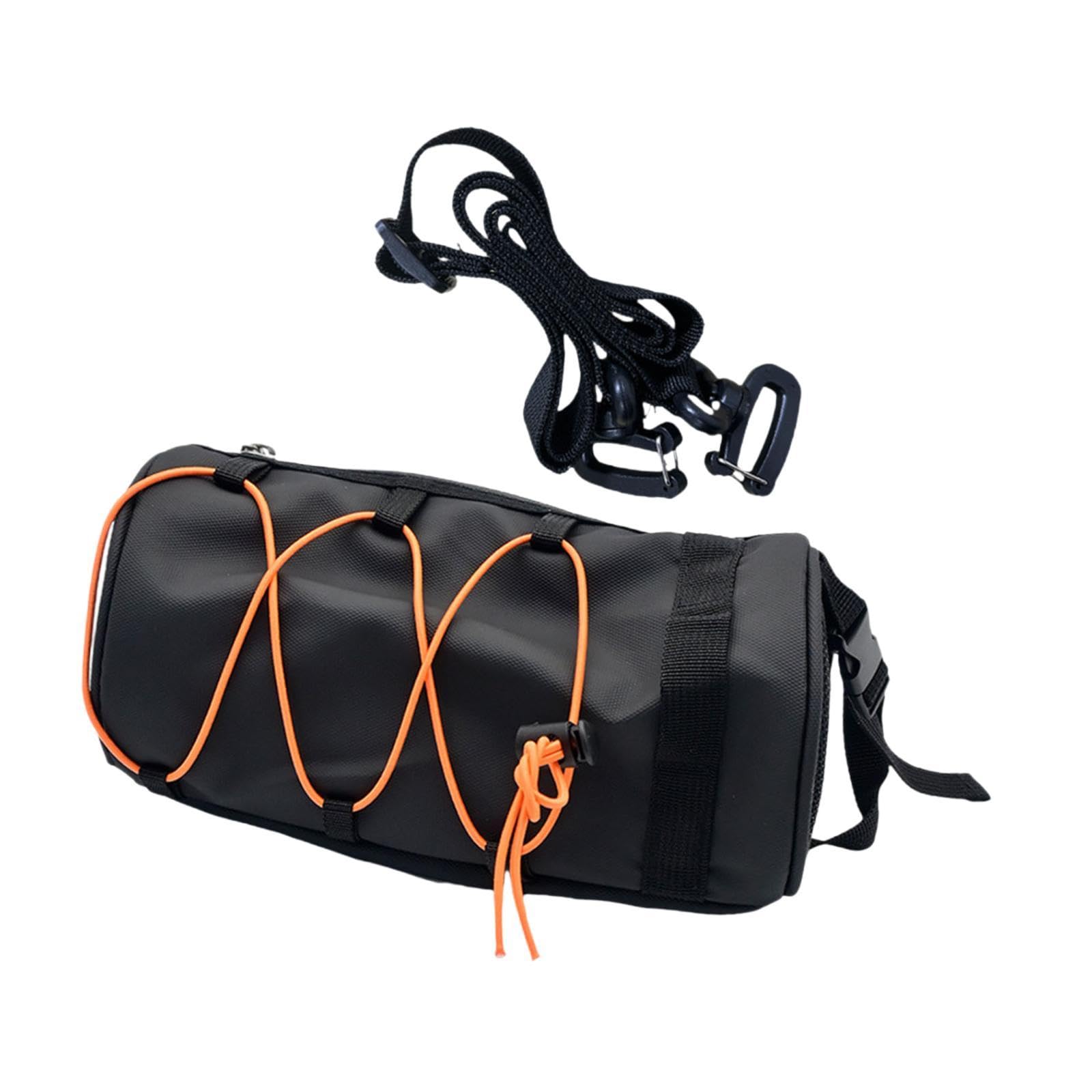 QSTDGVPW Fahrradlenkertasche mit Schultergurt für Road Und Mountain Bikes, Fluoreszierendes Orange von QSTDGVPW